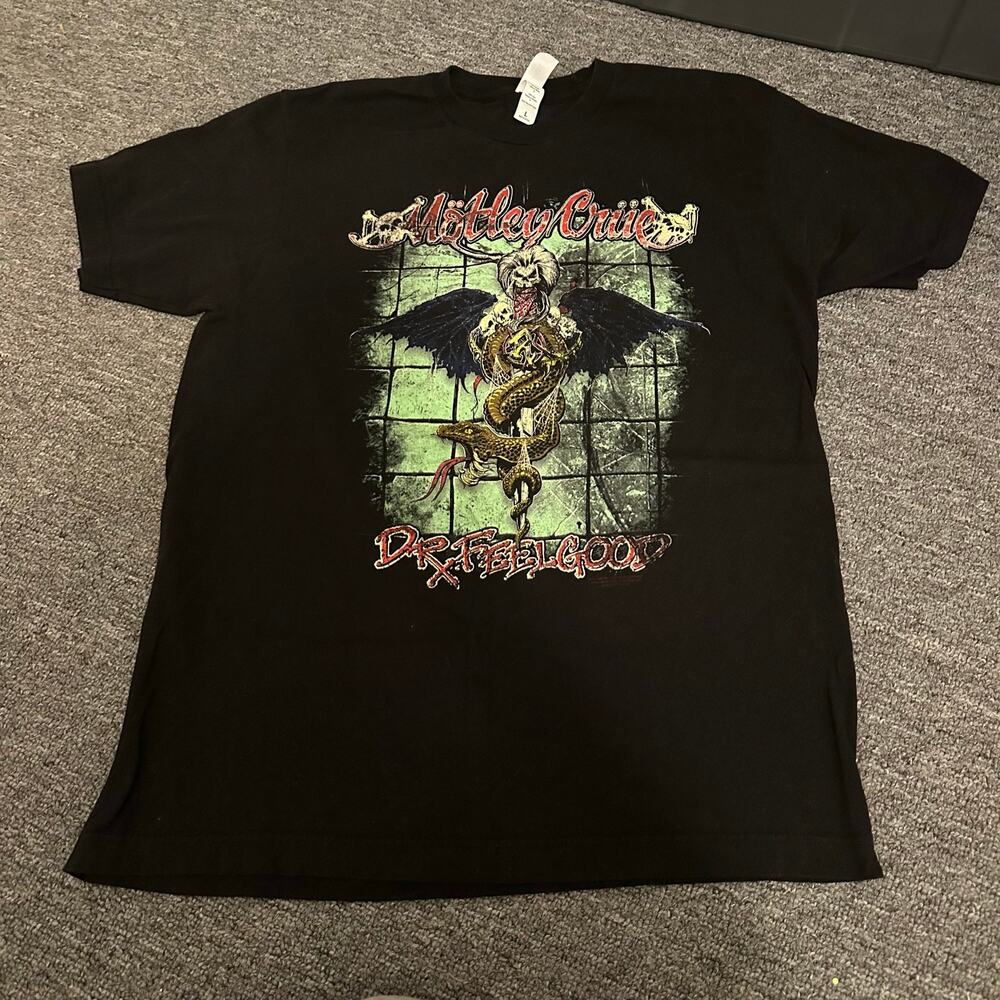 Motley Crue Dr. Feelgood Tour Tee Concert Band T-Shirt Men’s Large